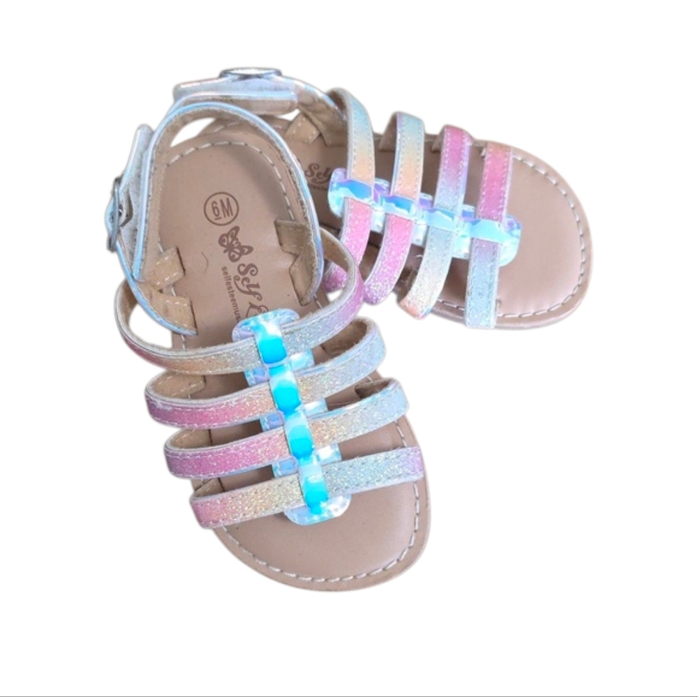 Self Esteem Pastel Rainbow Kids Sandals